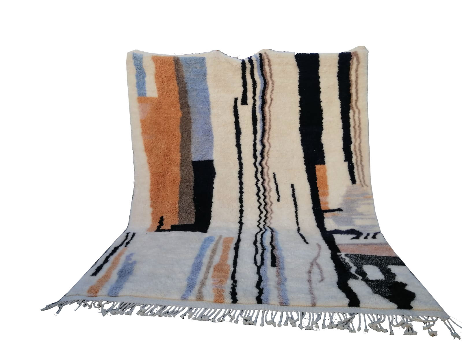 abstract moroccan wool rug