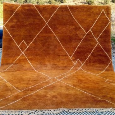 Burnt Orange Moroccan Berber Wool Rug