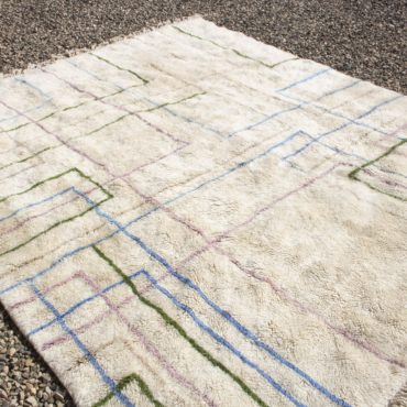 Modern geometric Moroccan area rug 10’x12′