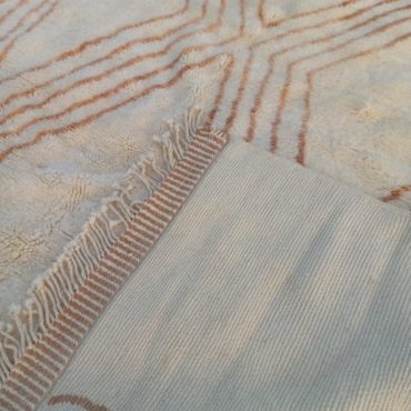 Moroccan Hand-knotted Wool Rug – Orange Pattern