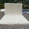 shag off White Moroccan berber wool rug