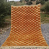 Orange moroccan Beni Ourain rug