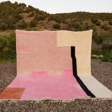Pink Moroccan Wool Rug 10’x12′