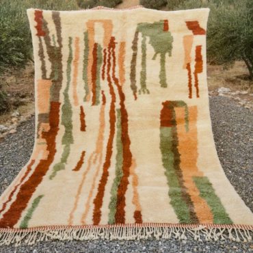 Modern Abstract Beni Rug Handmade In Atlas Mountains
