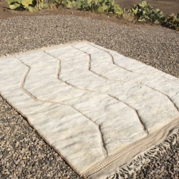 Moroccan Beni Mrirt Rug White And Beige