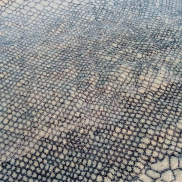 Moroccan Beni Rug in White, Black Honeycomb Design