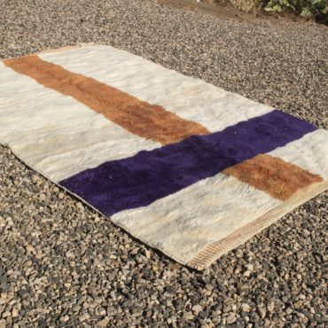 Moroccan Beni Mrirt rug Burnt Orange and Blue 8’x10′