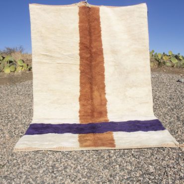 Moroccan Beni Mrirt rug Burnt Orange and Blue 8’x10′