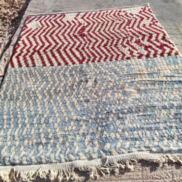 Modern Moroccan Hand-knotted Wool Rug