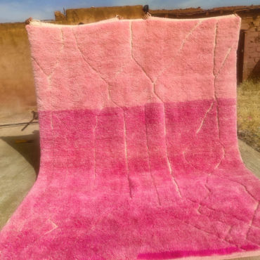 Pink Moroccan Beni Mrirt Rug