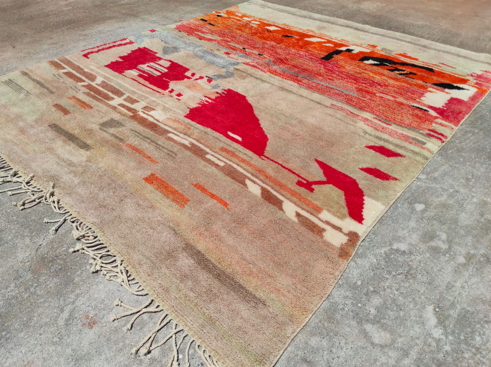 Vintage Inspired Moroccan Wool Rug - Image 3