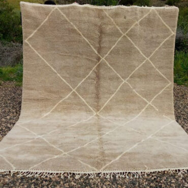 Neutral Beni Ourain Moroccan Wool Rug