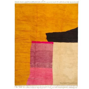 Moroccan Abstract Face Rug Handmade in Atlas Mountains