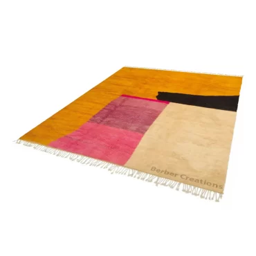 Moroccan Abstract Face Rug Handmade in Atlas Mountains