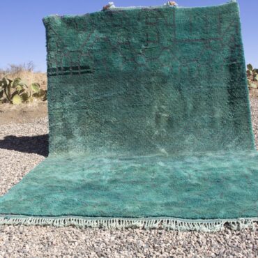 Moroccan Beni Mrirt Rug Teal 9’x12′