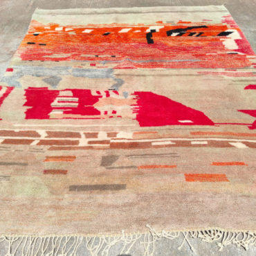 Vintage Inspired Moroccan Wool Rug