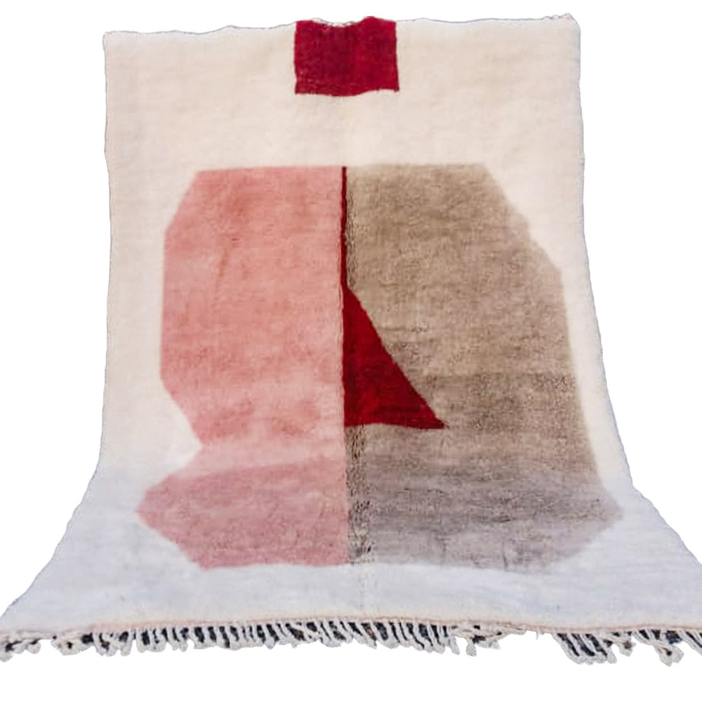 abstract moroccan wool rug