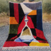 colorful moroccan wool rug