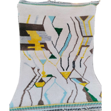 Handknotted Abstract Moroccan Berber Rug