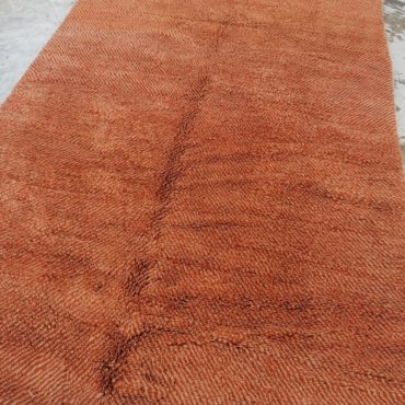 Handmade Orange Moroccan Wool Rug