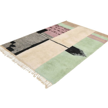 Abstract Beni Ourain Rug Sage Green