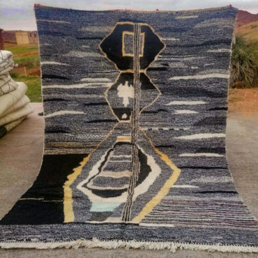 Modern Handknotted Berber Wool Rug