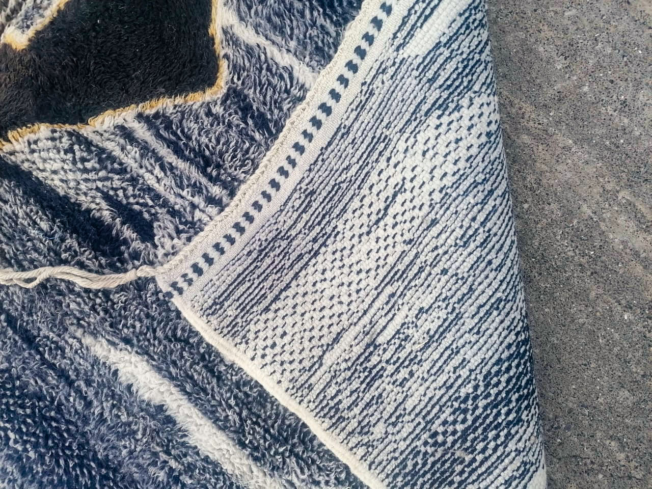 Modern Handknotted Berber Wool Rug - Image 2