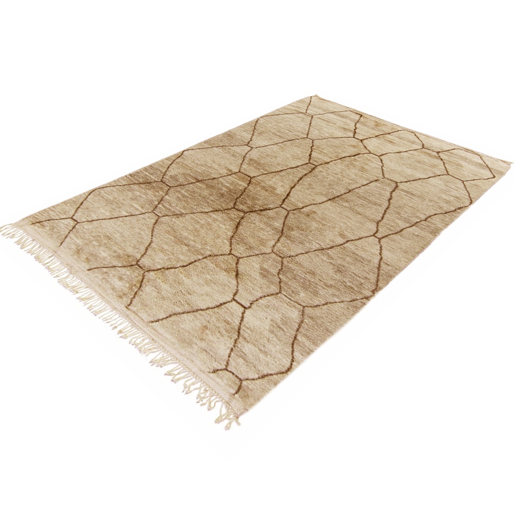 Soft Moroccan Beni Mrirt Rug Beige And Cream - Image 2