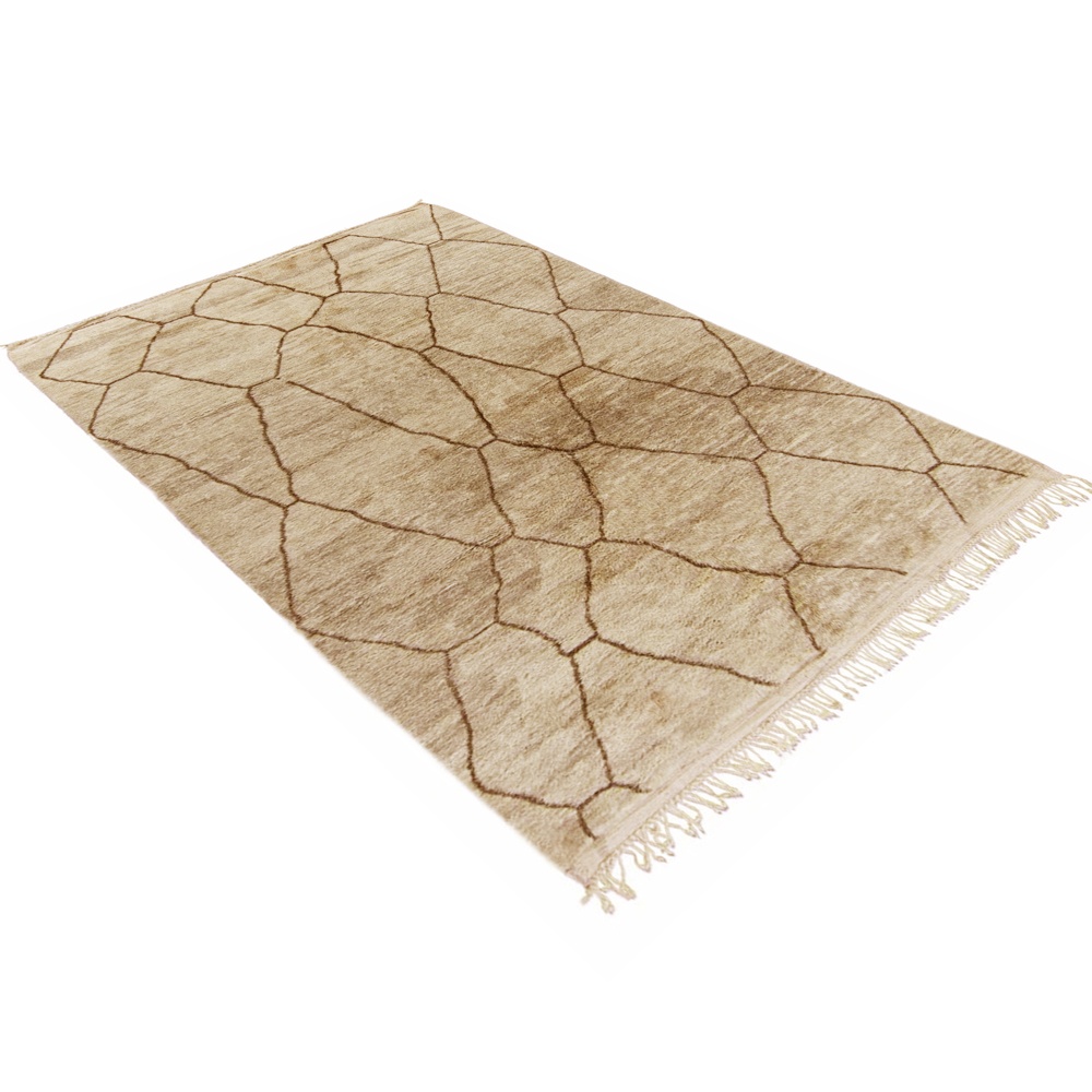Soft Moroccan Beni Mrirt Rug Beige And Cream - Image 3