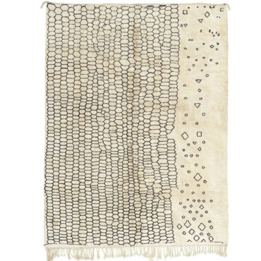 Black & White Moroccan Beni Rug