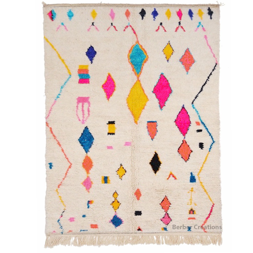 handwoven azilal rug colorful