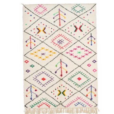 Moroccan Azilal Wool Rug Tribal Pattern