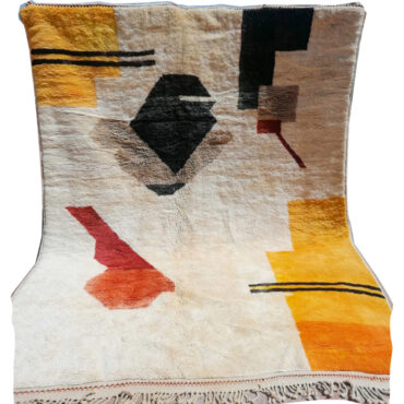 Moroccan Beni Mrirt Rug Yellow and Black 8’x10′