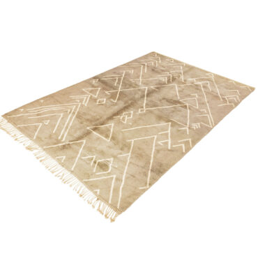 Soft Moroccan Beni Mrirt Rug Beige And Cream