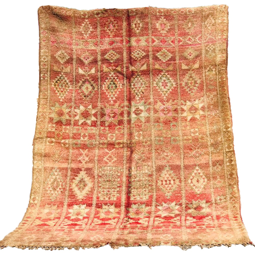 Berber Vintage moroccan rug with boho tribal style