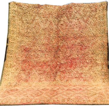 Faded Vintage Moroccan Berber Wool Rug From Beni Mguild