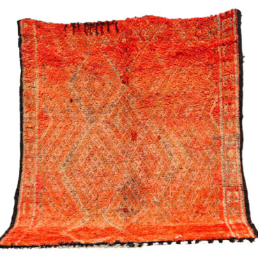 Handknotted Vintage Moroccan Wool Rug from Zayan Tribe 5’3″x 7’4″