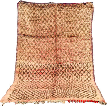 Vintage Moroccan Handwoven Wool Rug With Diamond Pattern