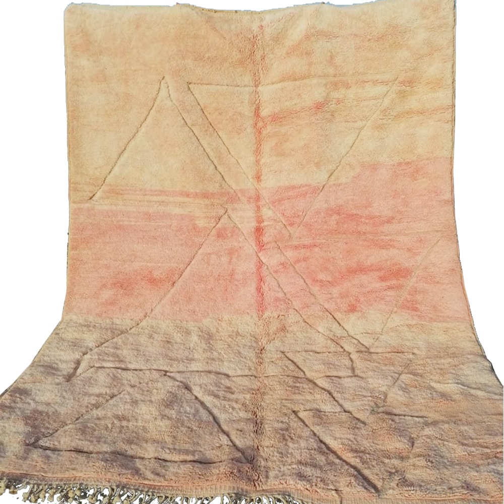 Pink moroccan wool rug 8x10
