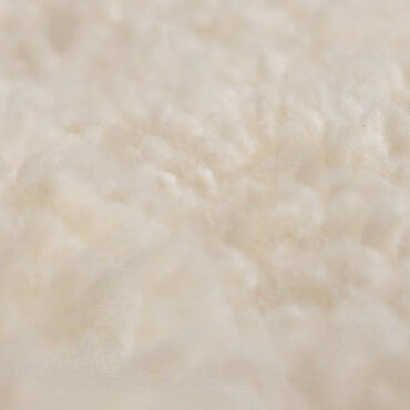 Solid Ivory Moroccan Shag Wool Rug