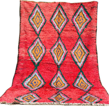 Vintage Moroccan Berber Azilal Rug With Diamond Pattern