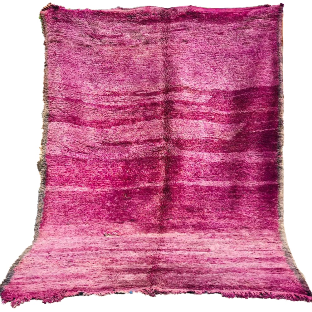 vintage moroccan handwoven beni mguild rug faded purple