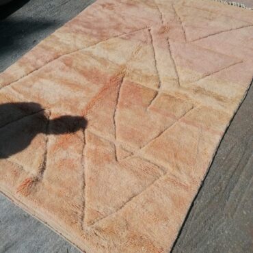 Soft Moroccan Beni Mrirt Rug Pink 6.2x 8.8 ft