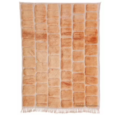 Moroccan Beni Mrirt Rug Peach