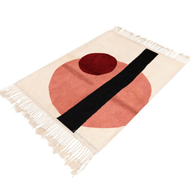 Moroccan Beni Ourain Rug Abstract Rug