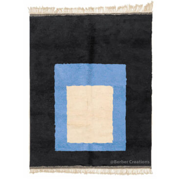 Abstract Moroccan Wool Rug Squares Design