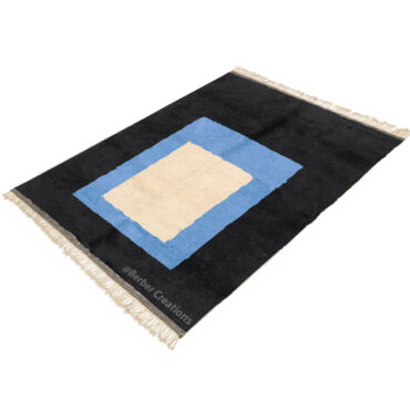 Abstract Moroccan Wool Rug Squares Design