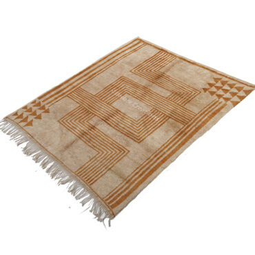 Modern luxury beni rug taupe and burnt orange
