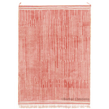 Striped Pink Moroccan Beni Rug