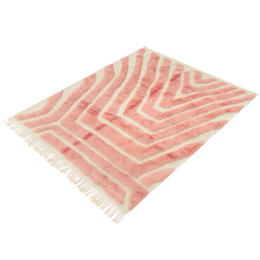 Textured Moroccan Wool Rug Pink